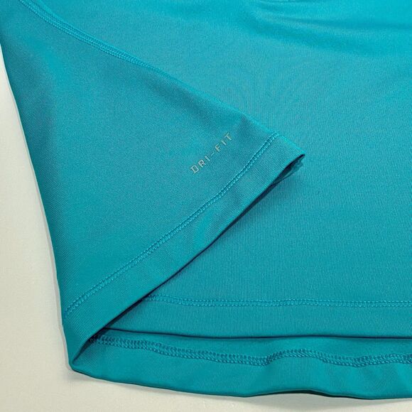 Nike Pro Hyperwarm 1/2 Zip Thermal Pullover Women’s Large Blue Nordic Thumbholes - Picture 6 of 11